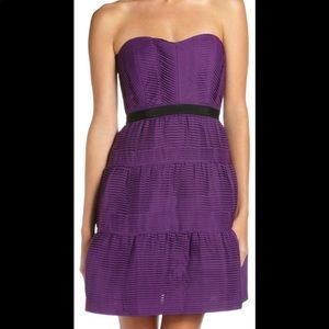 BCBG Max Azaria Grape Tiered Sleeveless Dress